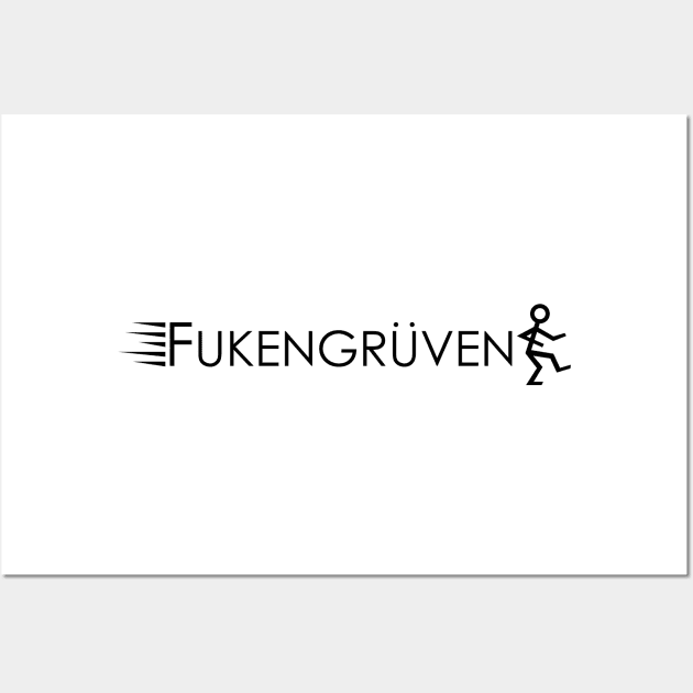 Fukengruven Parody in Black Wall Art by This is ECP